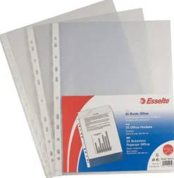 Plastficka ESSELTE A3 Premium Präglad 0.09mm, 50st
