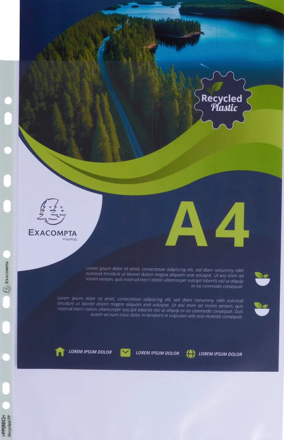 Plastficka EXACOMPTA A4 0,06mm präglad