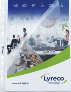 Plastficka LYRECO A4 0,08 präg 25/fp