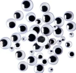 Plastögon PET svart/vit 300/fp