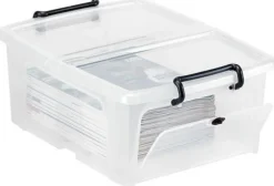 Plastlåda STRATA 20L klar med lock PP