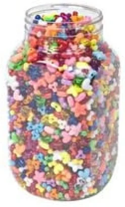 Plastpärlor Hjärta/Stjärna/Propellermix, 2100/fp