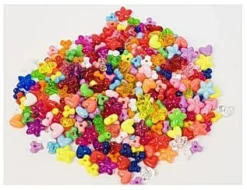 Plastpärlor Hjärta/Stjärna/Propellermix, 2100/fp