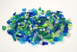 Plastpärlor Mix Blå/Grön, 1000/fp