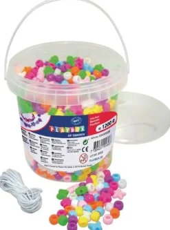 Plastpärlsats, stora hål, 1200/fp