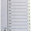 Plastregister A4 jan-dec vit