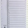 Plastregister A4 1-20 vit