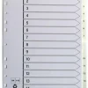 Plastregister A4 1-15 vit
