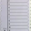 Plastregister A4 1-12 vit