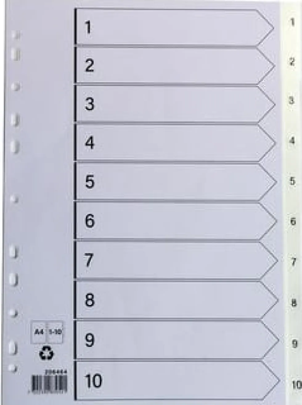 Plastregister A4 1-10 vit