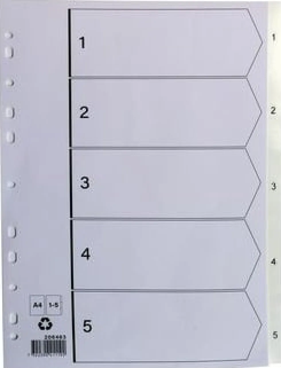Plastregister A4 1-5 vit