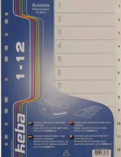 Plastregister KEBA A4 PP 1-12