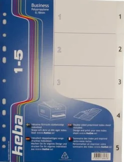 Plastregister KEBA A4 PP 1-5