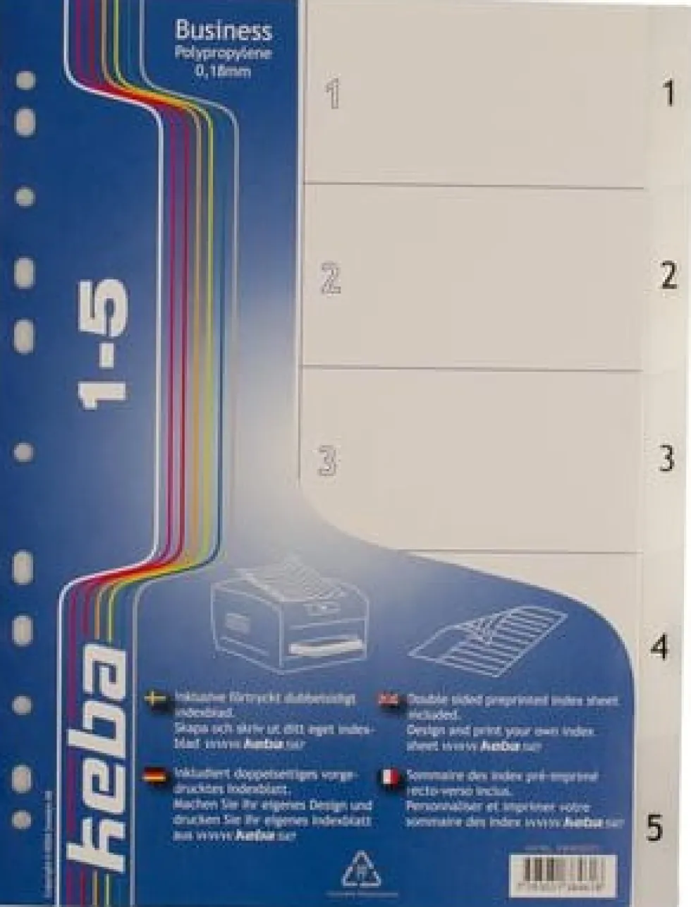 Plastregister KEBA A4 PP 1-5