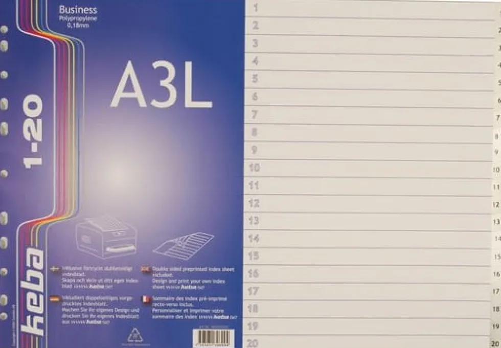 Plastregister KEBA LA3 PP 1-20