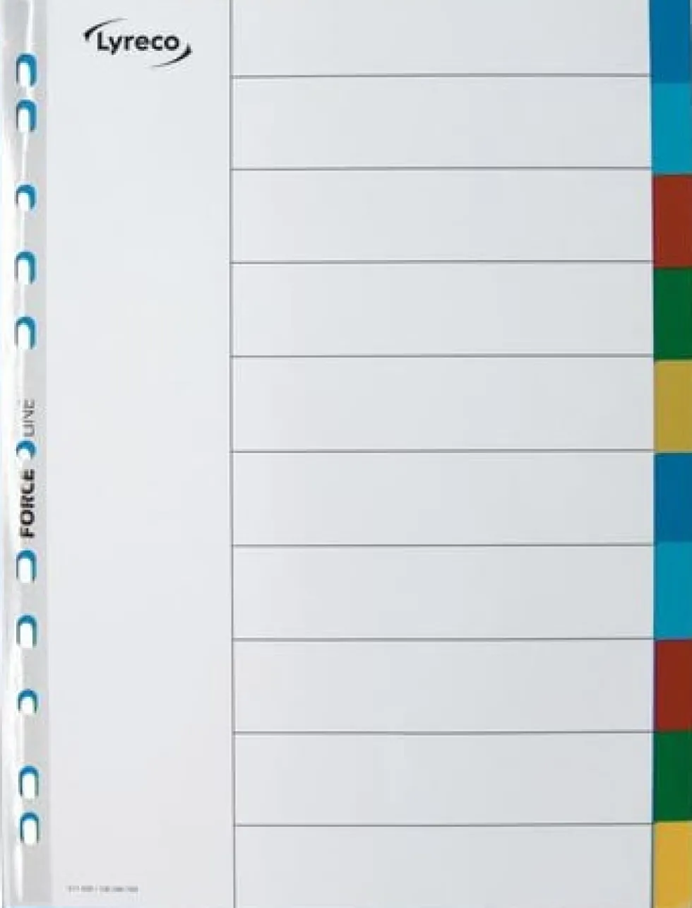 Plastregister LYRECO A4 10-flik otryckta