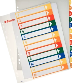 Plastregister Plast ESSELTE Projektindex A4+ 1-12