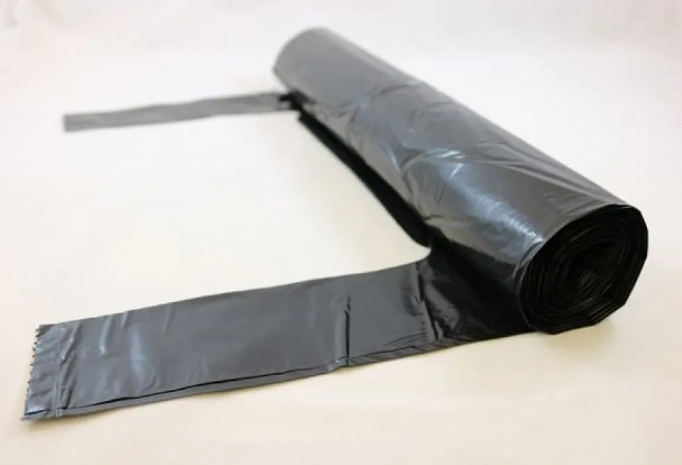 Plastsäck knyt LD 125L 40my svart 10/rl