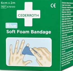 Plåster CEDERROTH SoftFoam 6cmx2m blå