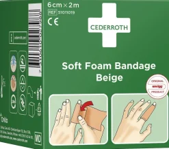 Plåster CEDERROTH SoftFoam 6cmx2m beig