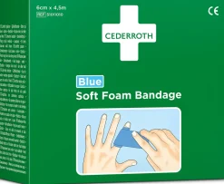Plåster CEDERROTH SoftFoam 6cmx4,5m blå