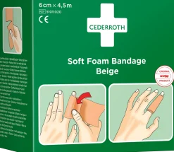 Plåster CEDERROTH SoftFoam 6cmx4,5m beig