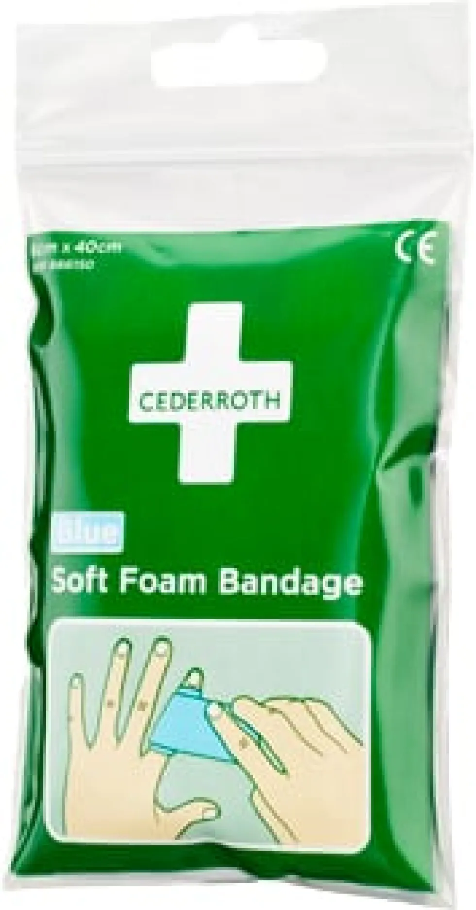 Plåster CEDERROTH SoftFoam 6x40cm blå
