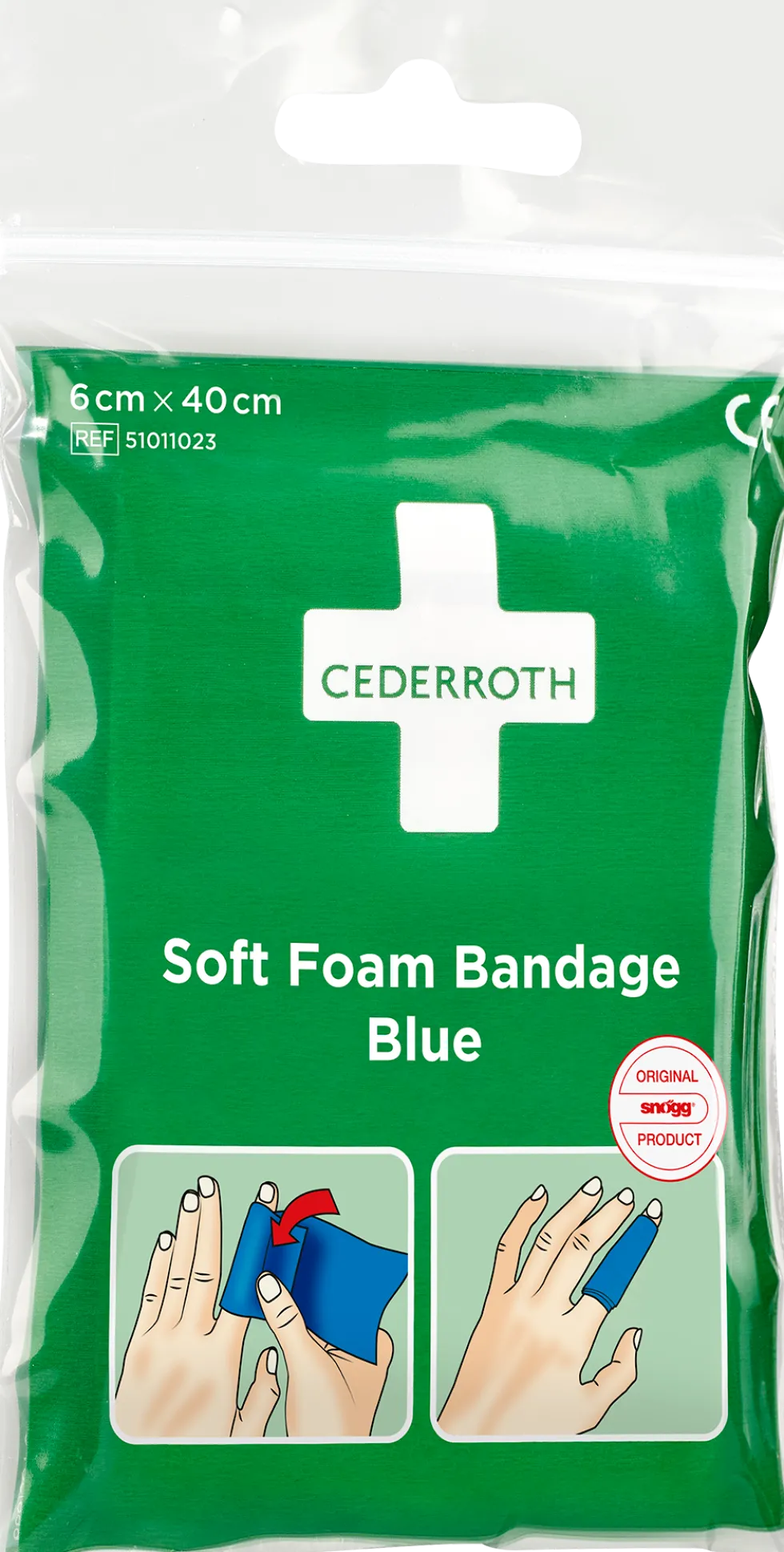 Plåster CEDERROTH SoftFoam 6x40cm blå