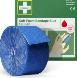 Plåster CEDERROTH SoftFoam 6x40cm blå