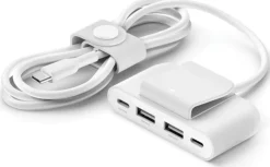 4 port USB Power Extender 2xC 2xA up to 30W, White