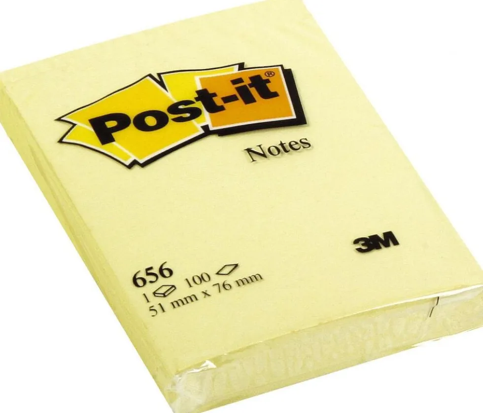 Post-It Gul, 51x76mm, 12st