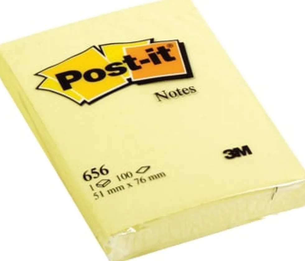 Post-It Gul, 51x76mm, 12st