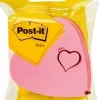 Post-It Hjärta, 3 färger, 225bl