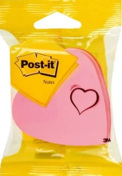 Post-It Hjärta, 3 färger, 225bl