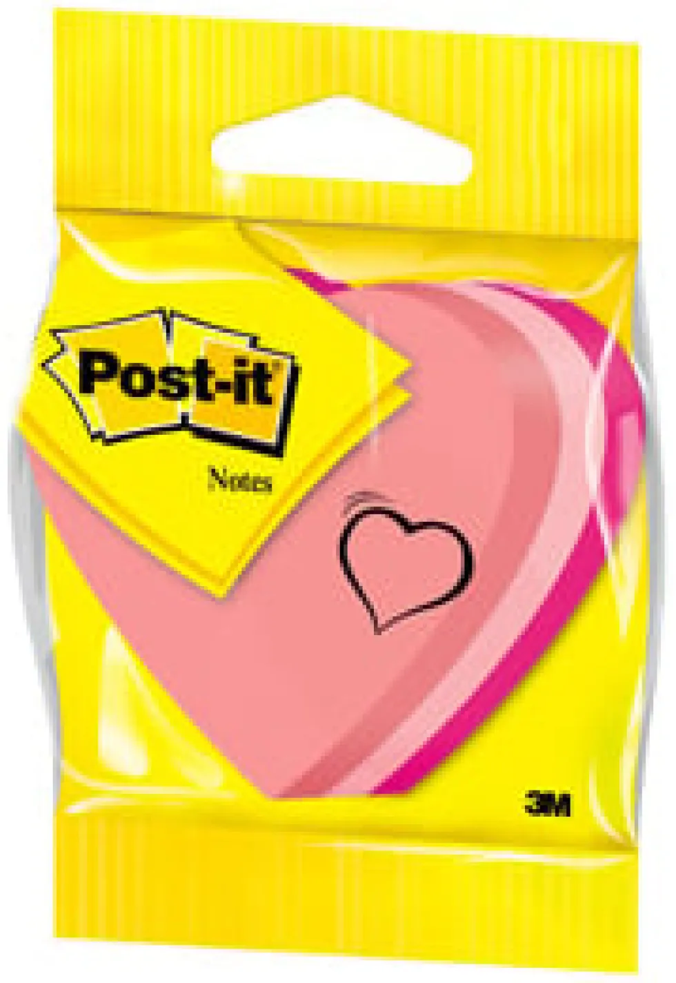 Post-It Hjärta, 3 färger, 225bl
