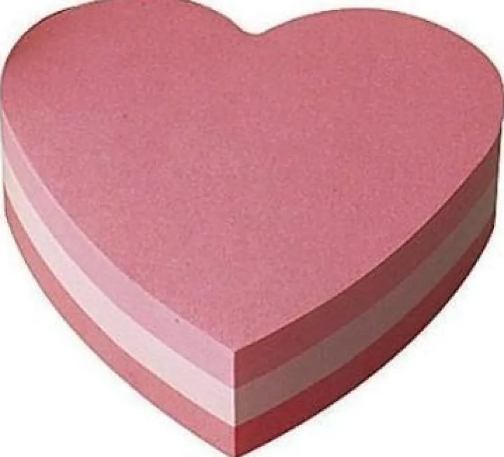 Post-It Hjärta, 3 färger, 225bl
