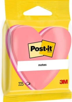 Post-It Hjärta, 3 färger, 225bl
