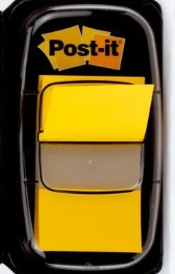 Post-It Index 680 Gul, avtagbar, 50/fp, 12fp