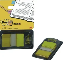Post-It Index 680 Gul, avtagbar, 50/fp, 12fp
