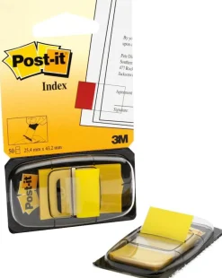 Post-It Index 680 Gul, avtagbar, 50/fp, 12fp