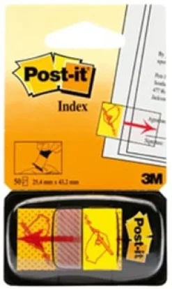 Post-It Index Skriv här, avtagbar, 50/fp