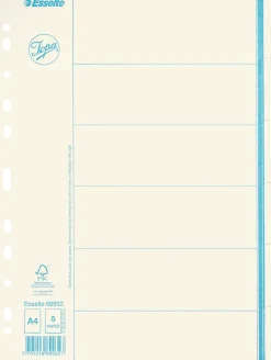 Pärmregister JOPA Papper A4 Otryckt, 5 flikar, 20st
