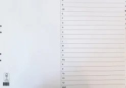 Pärmregister papper A3L A-Ö