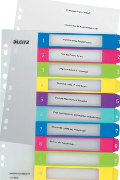 Projektregister PP A4+ 1-10 WOW färger
