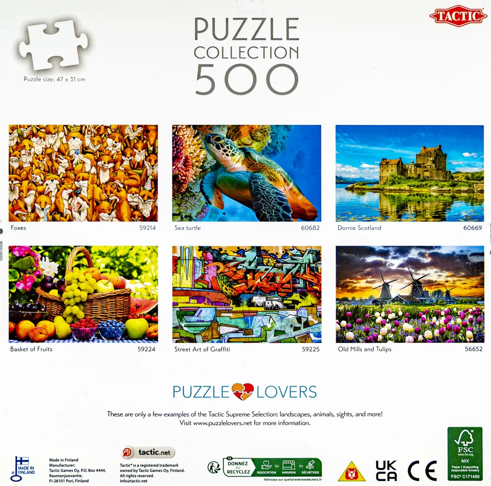 Pussel Sköldpadda 500 bitar