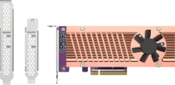 QNAP QM2-2P-384A - Kontrollerkort - PCIe 3.0 - låg profil - PCIe