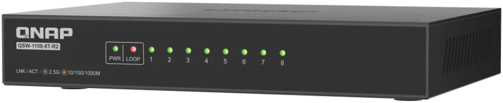 QNAP QSW-1108-8T-R2 - Switch - ohanterad - 8 x 10/100/1000/2.5G
