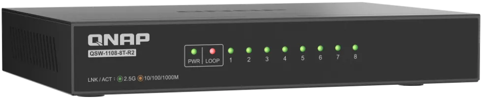 QNAP QSW-1108-8T-R2 - Switch - ohanterad - 8 x 10/100/1000/2.5G