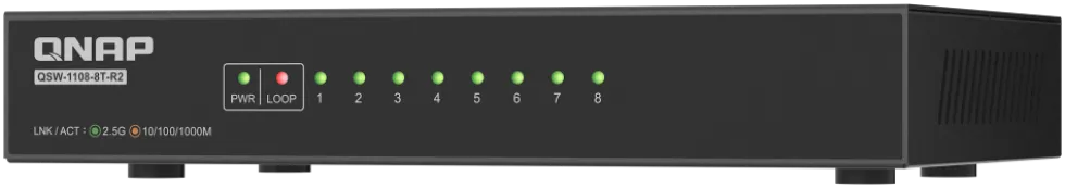 QNAP QSW-1108-8T-R2 - Switch - ohanterad - 8 x 10/100/1000/2.5G