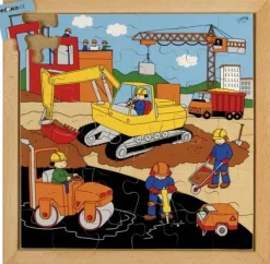 Rampussel Vägbygge, 34x34cm